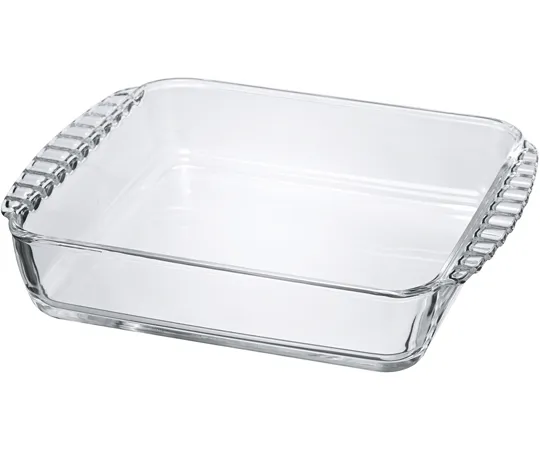 67-3056-79　Heat Resistant Glass Square Dish 2000 8 pcs　HKOZ-200-BK