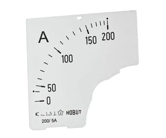 63-7615-03　HOBUTD72SD面板刻度0/200A适用于200/5A CT交流电，72mm x 72mm移动铁　D72 DIAL 0/200A
