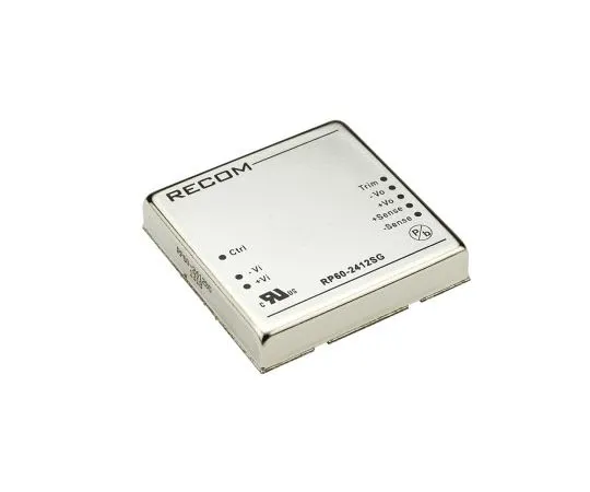 63-7672-88　回收RP60G60W隔离直流-直流转换器通过孔，电压在18→36 V直流，电压输出12V直流　RP60-2412SG