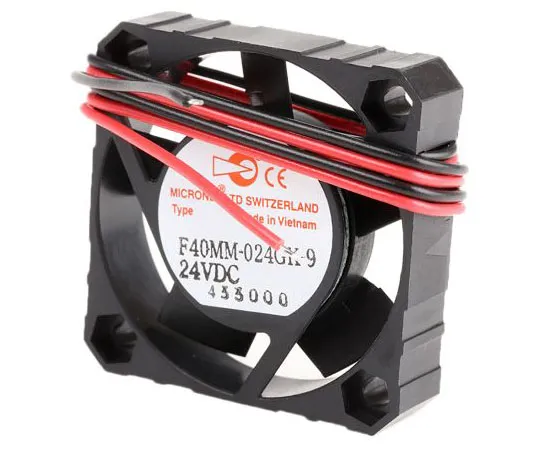 63-7515-84　MicronelF40系列轴向风扇，40 x 40 x 10mm,9.18m3/h,900mW, 24 V直流　F40MM-024GK-9