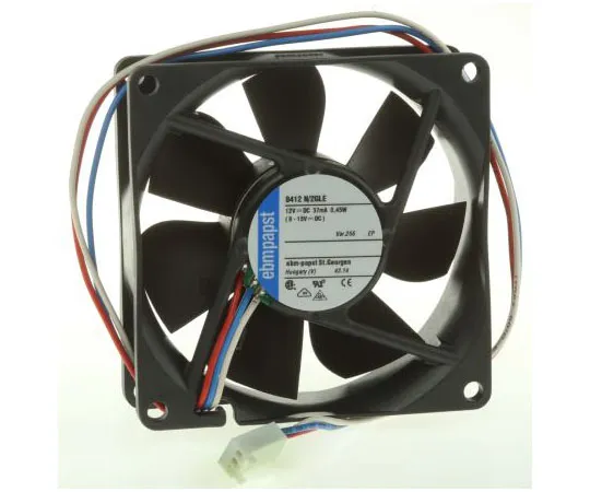 63-7636-26　ebm-papst8400N系列轴向风扇，80 x 80 x 25mm,33m3/h,500mW, 12 V直流　8412 N/2GLE-256