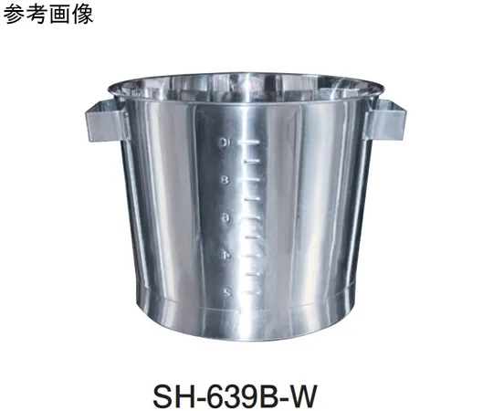 67-2417-73　18-8 Integrated Squeeze Bucket with Handle (with Scale) Approx. 8 L　SH-639B-W