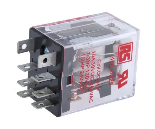 63-7551-72　RS PRO DPDT非锁定继电器插头，24V直流线圈，10A　450-0425