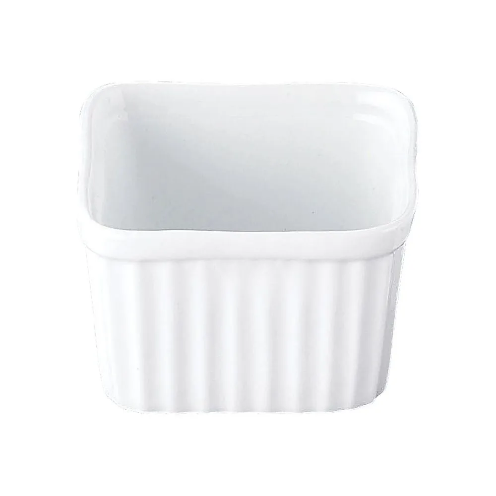 62-6821-91　Heat-Resistant Ceramic Square Souffle S (10 Pieces)