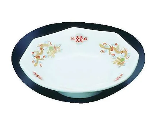 62-6847-68　Pottery "Kinsairyu" Hakkaku Takadai Plate 6.5　R-13
