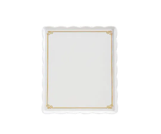 62-6580-23　Wave Melamine Cake Tray (Kinarabusa)　YO-3035-G