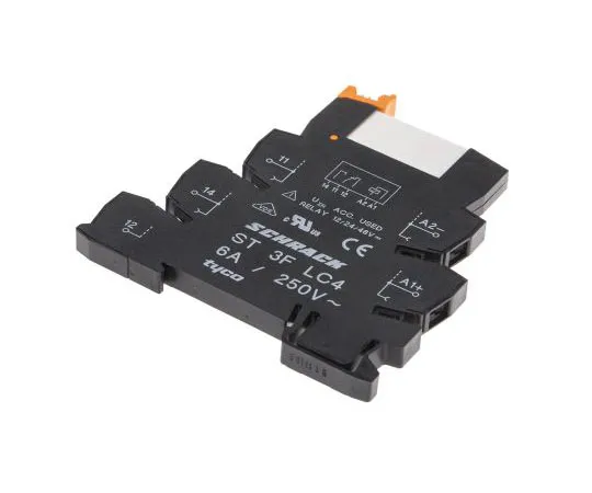 63-7601-03　TEConnectivitySNRSPDT非锁定继电器DIN导轨，12V直流线圈，6A　ST3P3LB2 3-1416100-1