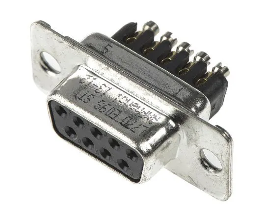 63-7637-84　Amphenol 2.74mm间距9 WAY直角母螺杆端子D-sub连接器　L77D E09S ST