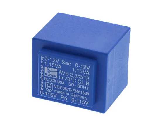 63-7663-69　12V交流2孔PCB变压器输出，2.3VA　AVB2.3/2/12