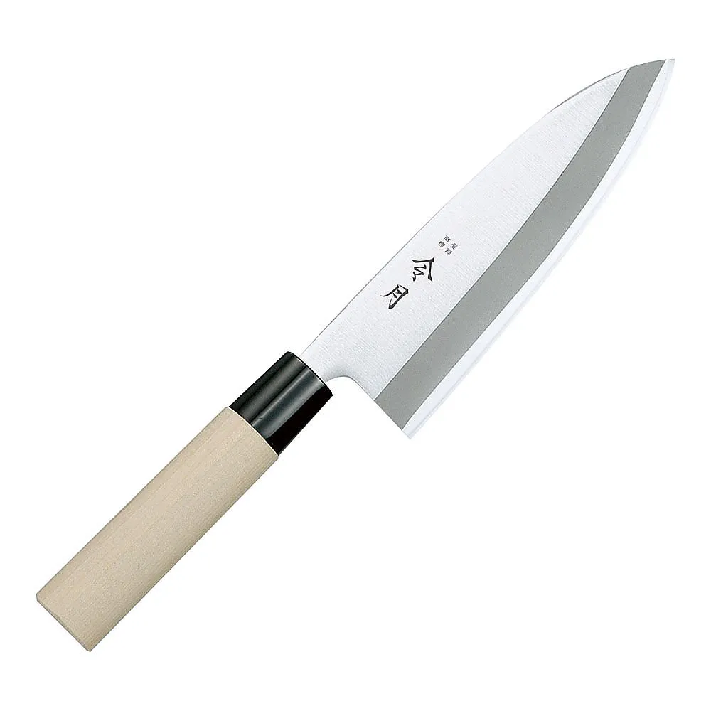 65-3870-78　Ryogetsu Stainless Steel Japanese Kitchen Knife Santoku (Double Flute) 16.5 cm　FC-1080
