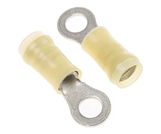 63-7557-17　TE连通性PIDG系列绝缘压紧环端子，M5螺柱尺寸，2.6mm2至6.6mm2线材尺寸，黄色　130171