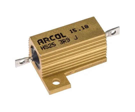 63-7637-12　ArcolHS25系列铝包轴丝壁板贴装电阻，3.9Ω±5% 25W　HS25 3R9 J