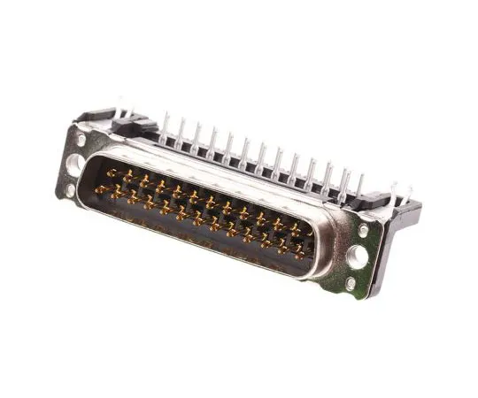 63-7669-43　25向直角通过孔PCB D子连接器插头，2.76毫米间距，板锁，M3螺纹插入　9653627811