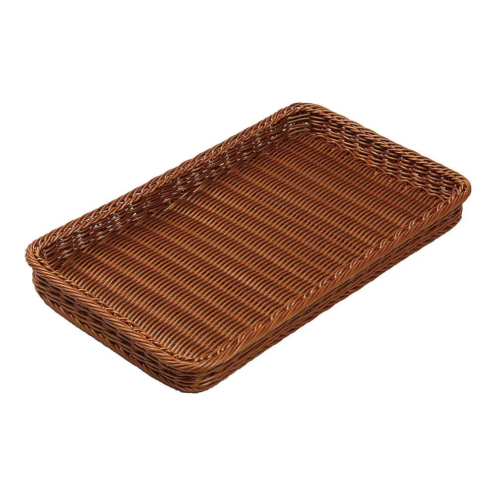 62-6582-32　PP Bakery Basket Thin Type 25 Brown　BB-4025-BR