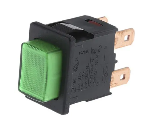 63-7566-61　Marquardt双极双抛 (DPDT) Latching Green LED Push Button Switch, 12.9 x 19.2mm,230V　1687.1104