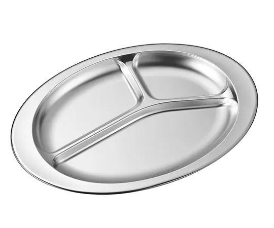 67-7312-56　18-8 3-Compartment Lunch Plate　92712