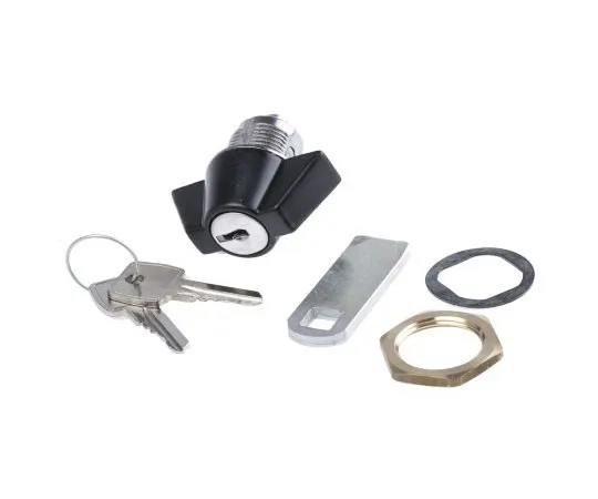 63-7518-59　EuroLocks a Lowe&Fletcher Group公司Panel to Tongue Depth 16mm Zamak Powder Coated Camlock, Key to unlock　F383-01-1 (1242E)