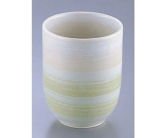 62-6844-38　Green Blown Brush-eye Yunomi　AZ92-17