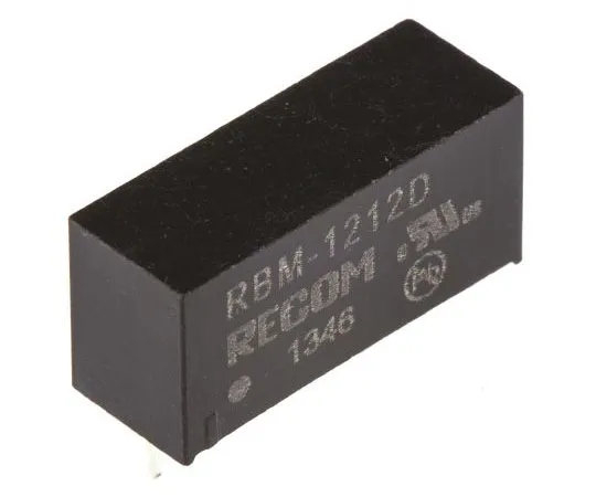 63-7587-13　回收RBM 1W隔离DC-DC转换器通过孔，电压在10.8→13.2 V直流，电压输出±12V直流　RBM-1212D