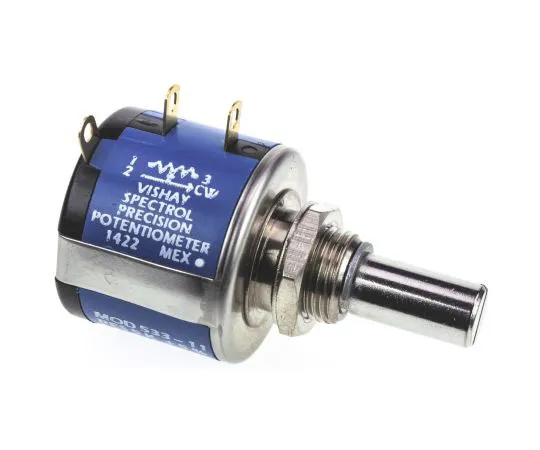 63-7560-18　Vishay 1 Gang 3 Turn旋转缠绕电位器，直径6.35 mm。轴，5kΩ，±5%，1W,线性533B1502JL　533B1502JL