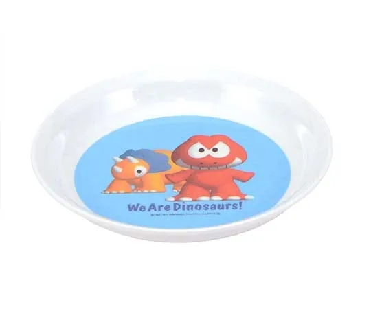 63-7201-69　Melamine Children's Dinosaurs Snack Plate MC-34D　0382420