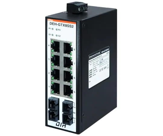 67-7171-91　Industrial Ethernet Switching Hub with Gigabit Optical Ports (Single Mode) DEH-GTX8SS2　DEH-GTX8SS2