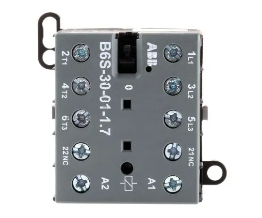 63-7555-92　ABB 3极接触器，9 A, 24 V直流线圈，B范围，3NO,4kW　GJL1213001R7011 - B6S-30-01-1.7-71