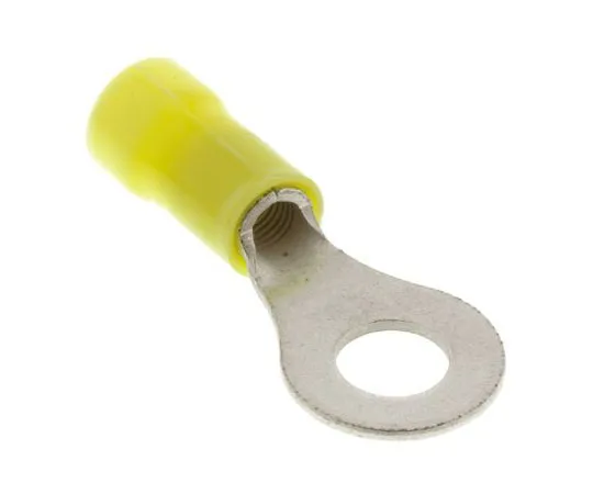 63-7681-89　TE连通性PLASTI-GRIP系列绝缘压紧环端子，M6螺柱尺寸，3mm2至6mm2线材尺寸，黄色　342185-1