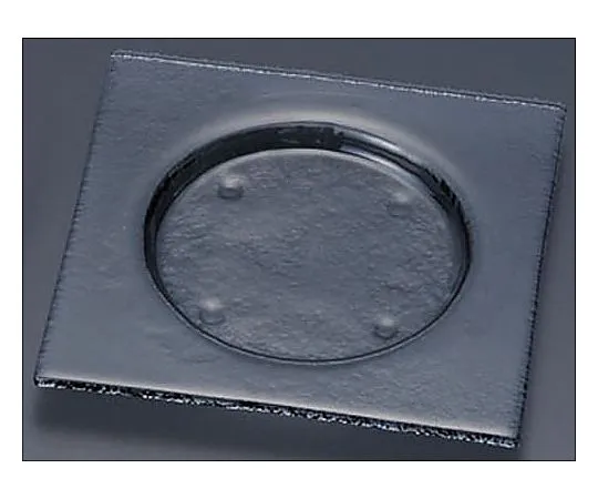 62-6835-70　Tiger Glass Square Plate 203 Gray　163-192-03