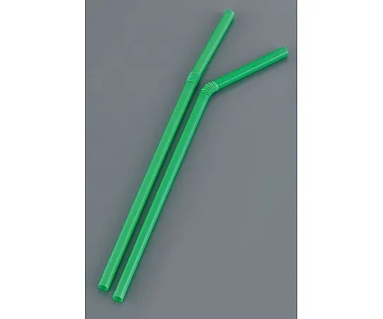 62-6538-77　Flexible Straw Naked (500 Pieces) Green　LF-621