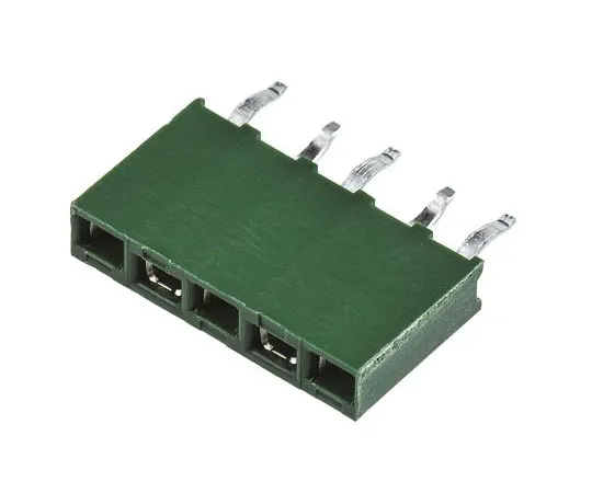 63-7588-64　TE Connectivity AMPMODUHV100系列2.54mm间距5 WAY 1线直PCB插座，通孔，焊点终止　215297-5
