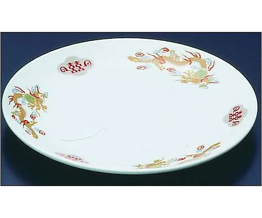 62-6847-60　Pottery "Kinsairyu" flat plate 8 inches　R-5