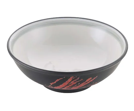 63-7195-17　Porcelain Chinese tableware black glaze brush nagashi Tamabuchi bowl 7 cm (φ215)　8179760