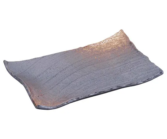 63-7196-42　Japanese tableware collection old Bizen long square plate 26 cm　8181290