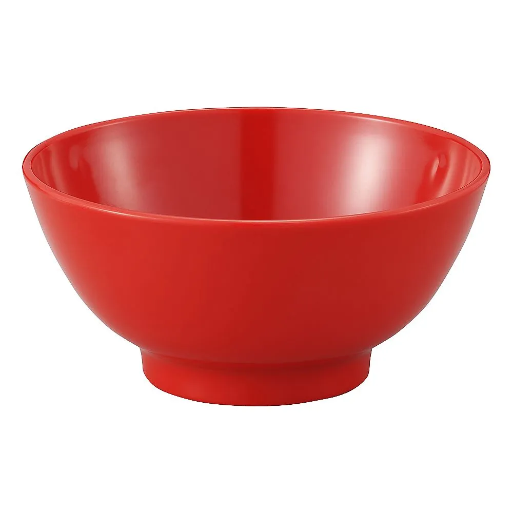 62-6853-79　Melamine No. 13 Kasumi Type Soup Bowl Red Meat