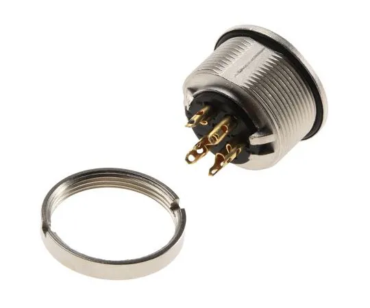 63-7615-68　Lumberg 6极顶插座，DIN EN 60529, 5A, 250 V acIP68　0304 06