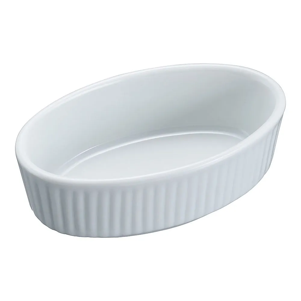 62-6821-86　Heat Resistant Porcelain Elliptical Souffle M
