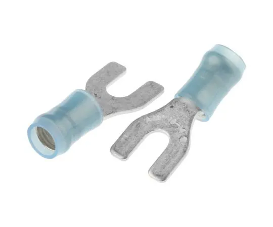 63-7557-14　TE连通性PIDG系列绝缘压痕铁锹连接器，1.25mm2至2mm2,16AWG至14AWG,M3.5螺柱尺寸尼龙，蓝色　32058