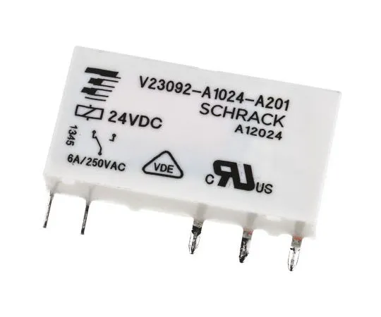 63-7680-50　TE Connectivity SPDTNon-LatchingRelay PCB Mount,24V直流线圈，6A　V23092-A1024-A201