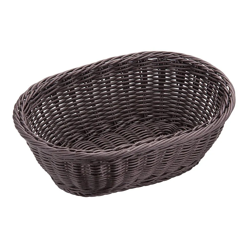 62-6581-96　Resin basket small type dark brown tea　91-071C
