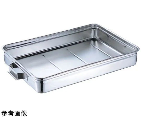 67-2402-87　18-8 Heavy Duty Tray with Handle (Plate Handle) Approx. 25 L　SH-6644-12KH12cm
