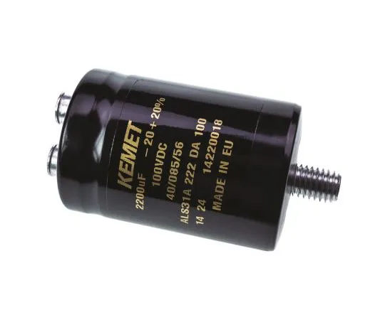 63-7517-02　凯美特2200μF100V直流铝电解电容器，螺柱安装位36 x 52mm+85°C 36mm 52mm　ALS31A222DA100