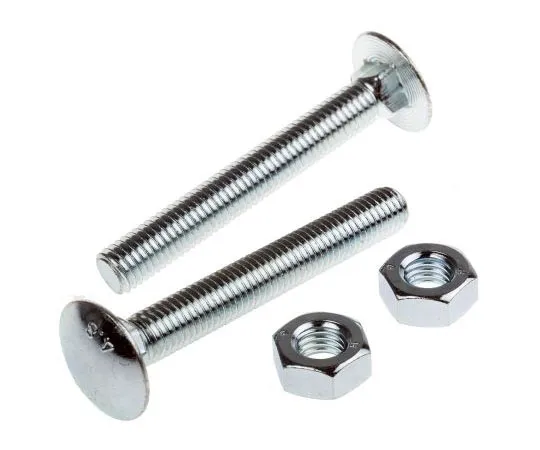 63-7601-99　光亮镀锌钢槽螺栓，M10 x 75mm　512-1124