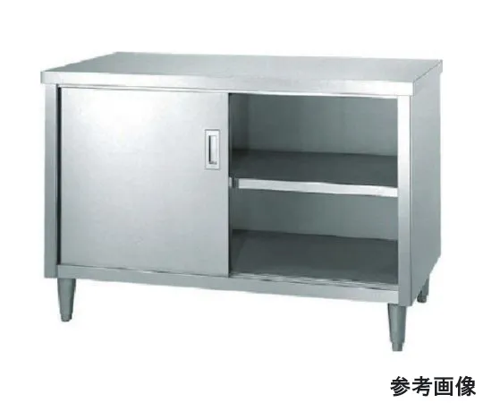 68-4960-32　Cabinet Workbench with Adjustment E Type (Single-Sided Stainless Steel Door) 1200 x 750 x 800　E-12075