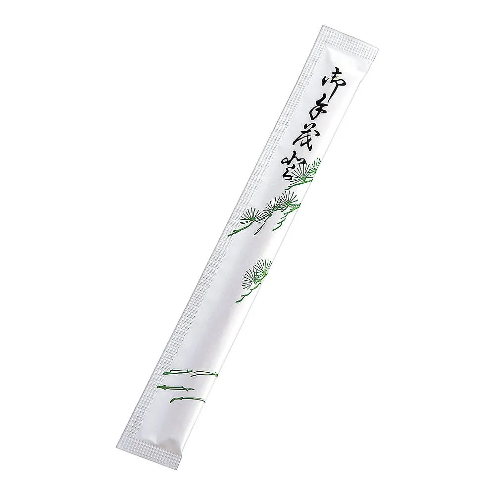 63-5722-65　Hakuyo 8 sun paper complete chopsticks with pine needle pattern toothpick (1 case, 4000 sets)　XHSF401