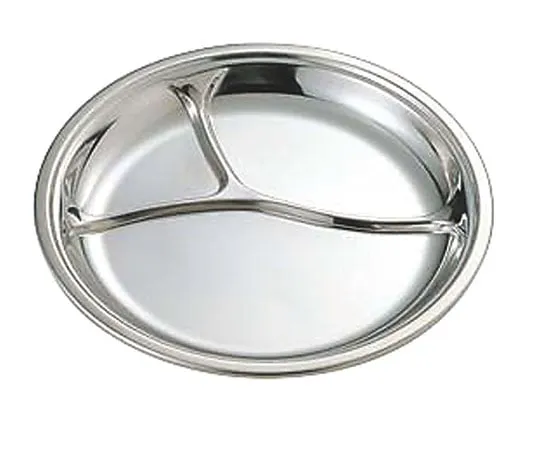 63-1701-19　IKD 18-8 Antibacterial Round Lunch Dish 10 inch　324004