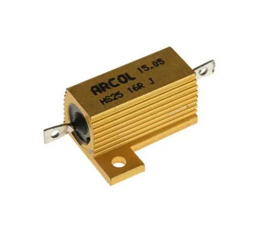 63-7637-14　ArcolHS25系列铝合金厚板轴向线材贴装电阻，16Ω±5% 25W　HS25 16R J