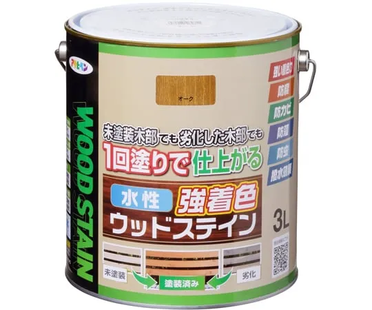 67-7121-63　Waterborne Strong Colored Wood Stain 3L Oak