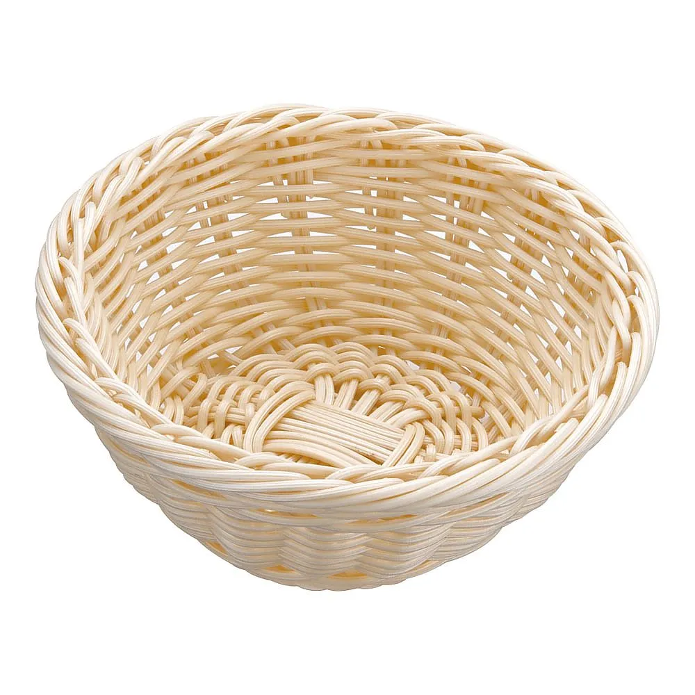 62-6582-07　Resin Basket Round White　91-079A