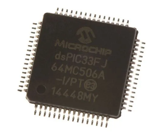 63-7660-70　微芯片，16位dsPIC微控制器，40MIPS, 64 kB闪存，64-PinTQFP　DSPIC33FJ64MC506A-I/PT